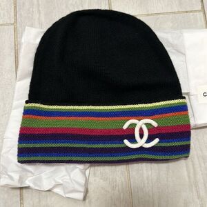 NWT Chanel rainbow beanie OS